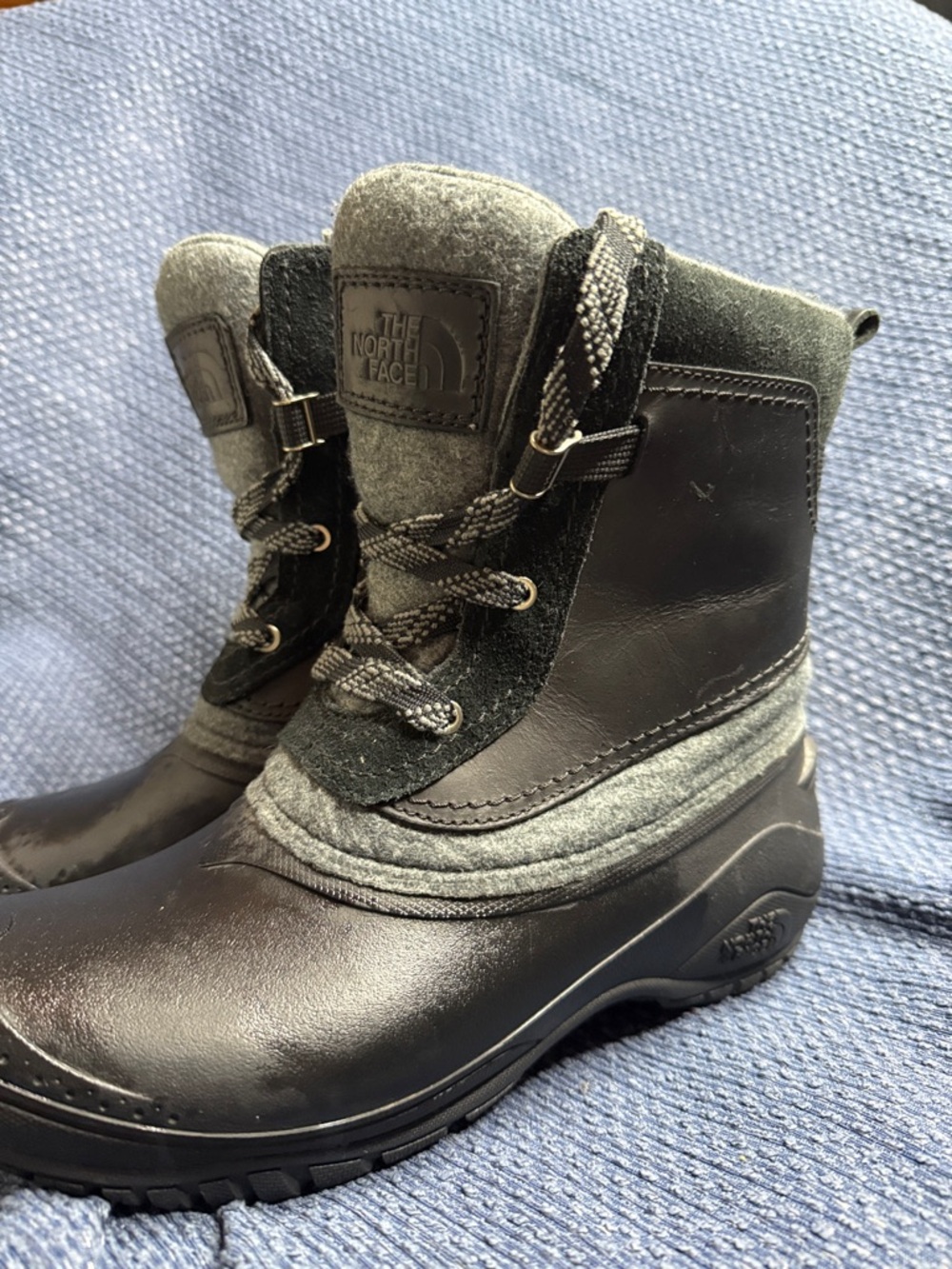 The North Face Black and Gray Insulated Winter Boots